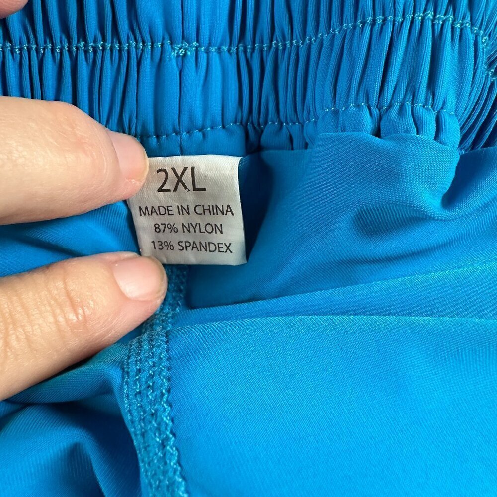 Luogonzi Flowy Running Yoga Shorts Size 2XL Bright Blue - Picture 7 of 7